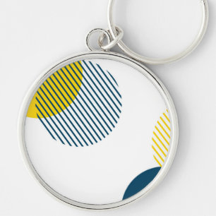 Modern, simple, minimal, trendy urban abstract art key ring