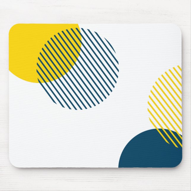 Modern, simple, minimal, trendy urban abstract art mouse mat (Front)