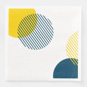 Modern, simple, minimal, trendy urban abstract art napkin