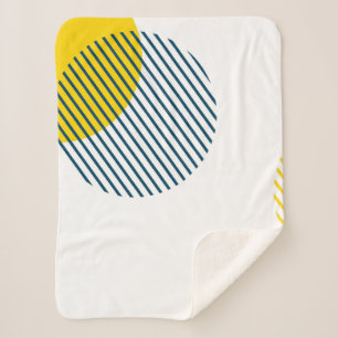 Modern, simple, minimal, trendy urban abstract art sherpa blanket