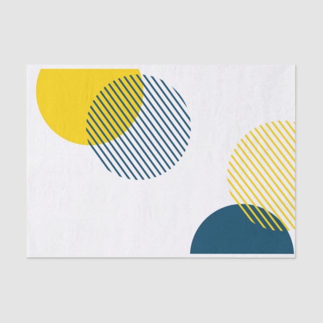 Modern, simple, minimal, trendy urban abstract art tissue paper (Front)