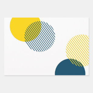 Modern, simple, minimal, trendy urban abstract art wrapping paper sheet