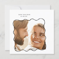 MoDeRN Simple MINIMAL Wavy Frame Photo Wedding