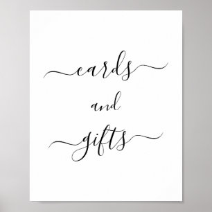 Modern Simple Minimalist Cards and Gifts Wedding Poster