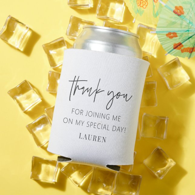 Modern Simple Minimalist Chic Thank You Can Cooler (In Situ Summer)