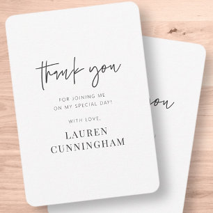Modern Simple Minimalist Chic Thank You Card