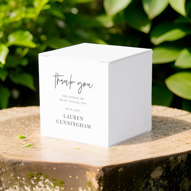 Modern Simple Minimalist Chic Thank You Favour Box (Creator Uploaded)