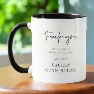 Modern Simple Minimalist Chic Thank You Mug