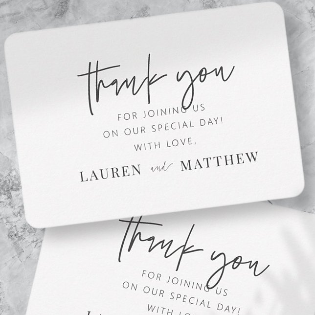 Modern Simple Minimalist Chic Wedding Thank You (Creator Uploaded)
