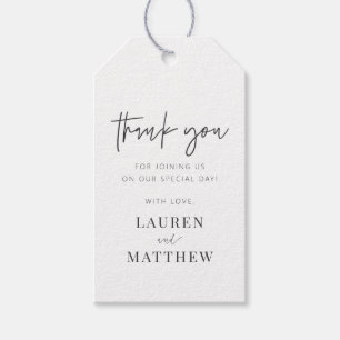 Modern Simple Minimalist Chic Wedding Thank You Gift Tags