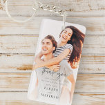 Modern Simple Minimalist Chic Wedding Thank You Key Ring<br><div class="desc">Design is composed of modern chic typography with sans serif and serif font.</div>
