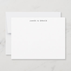 Modern Simple Minimalist Clean Clean Couple Names Card