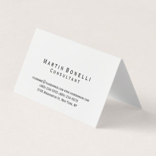 Modern Simple Minimalist Consultant Business Card