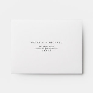 Modern Simple Minimalist Custom Wedding RSVP Envelope