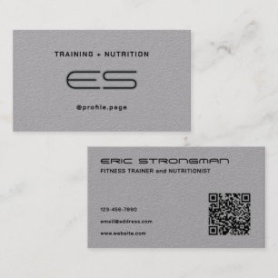 Modern simple minimalist fitness trainer business card