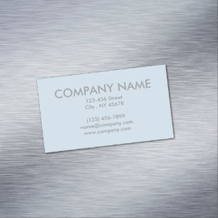 modern simple Minimalist girly chic ice blue Magnetic Business Card