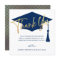 Modern Simple Minimalist Golden Navy Graduation 