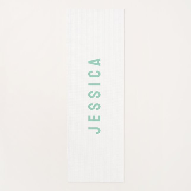 Modern Simple Minimalist Name Yoga Mat (Front)