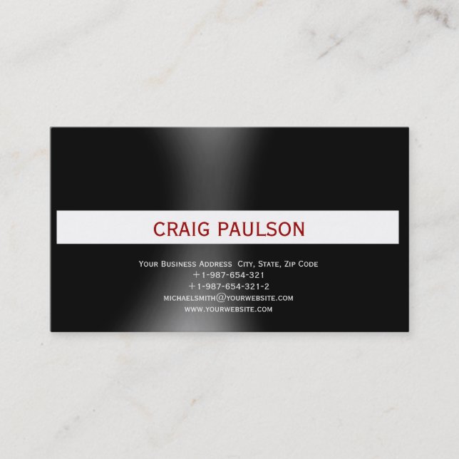 Modern Simple Minimalist Plain Business Card (Front)