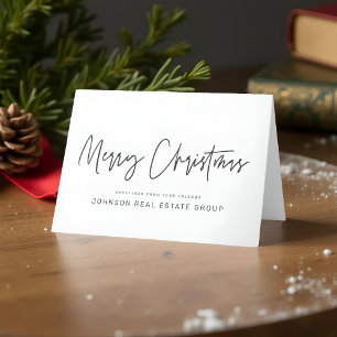 Modern Simple Minimalist Playful Typography Holiday Card