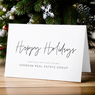 Modern Simple Minimalist Playful Typography Holiday Card