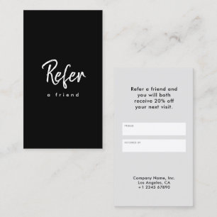 Modern Simple Minimalist Referral Card