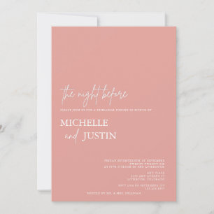  Modern Simple Minimalist Rehearsal Dinner  Invita Invitation
