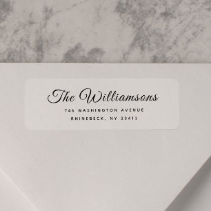 Modern Simple Minimalist Script Return Address