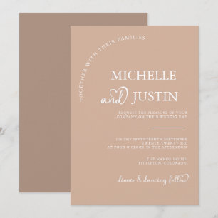 Modern Simple Minimalist Wedding Invitation
