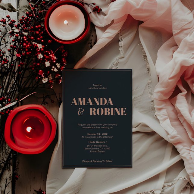 Modern Simple Minimalist Wedding Invitation (Creator Uploaded)
