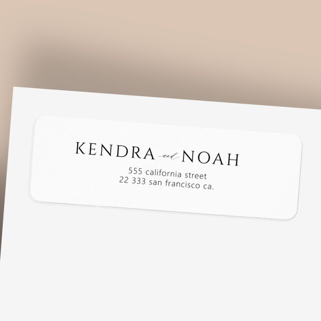 Modern simple minimalist wedding return address (Creator Uploaded)