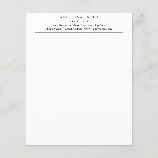 Modern Simple Minimalist White Professional (Front)