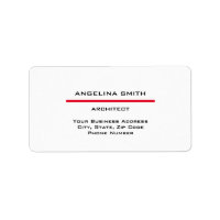 Modern Simple Minimalist White Red Professional