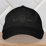 Modern Simple Monogram Best Dad Ever Embroidered Hat<br><div class="desc">Best Dad Ever simple typography.</div>