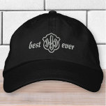 Modern Simple Monogram Best Dad Ever Embroidered Hat<br><div class="desc">Best Dad Ever simple typography.</div>