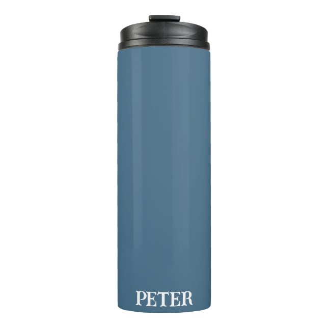 Modern Simple Monogram personalised custom name Thermal Tumbler (Front)