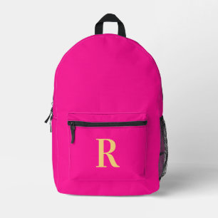 Modern Simple Monogram Printed Backpack