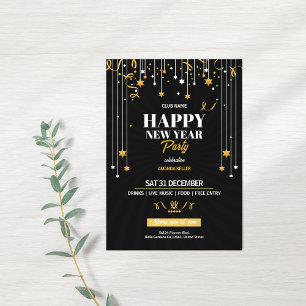 Modern Simple New year Party  Invitation