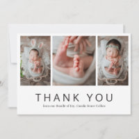 Modern Simple Newborn Photo Collage Baby Shower
