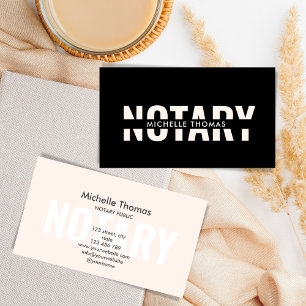 Modern Simple Notary Loan Signing Agent Business C Business Card