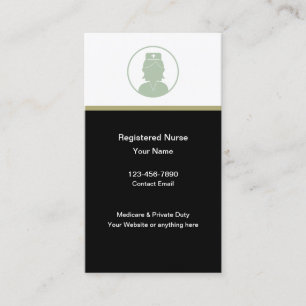 Modern Simple Nurse Business Cards Template