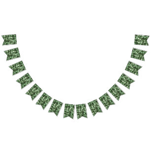 Modern Simple Olive Green Terrazzo bunting