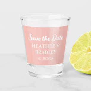 Modern Simple Orange Unique Wedding  Shot Glass