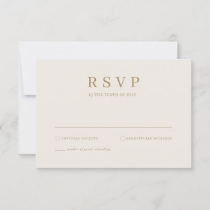 Modern Simple Palm Leaves RSVP card