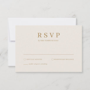 Modern Simple Palm Leaves RSVP card
