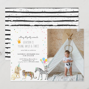 Modern Simple Party Animal Invitation