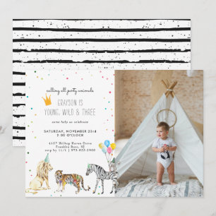 Modern Simple Party Animal Invitation