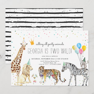 Modern Simple Party Animal Invitation