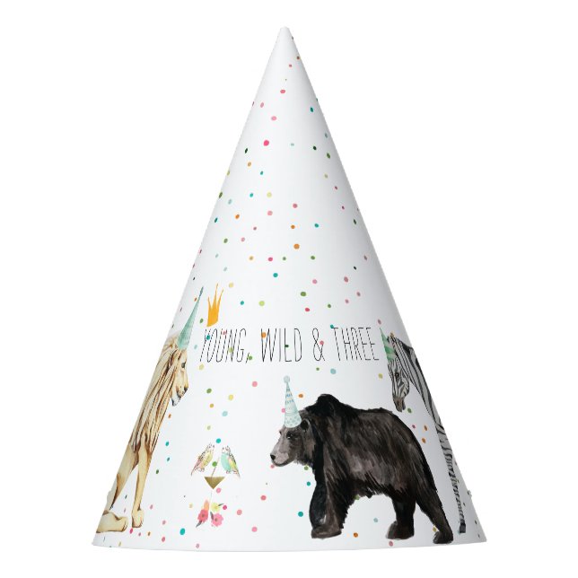 Modern Simple Party Animal Party Hat (Front)