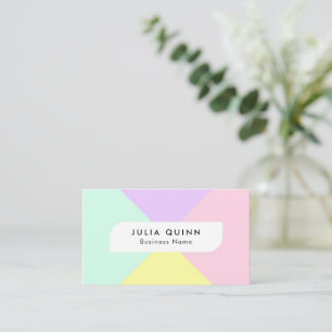 Modern Simple Pastel colours Business Card